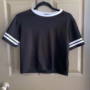 One clothing Black & White crop top